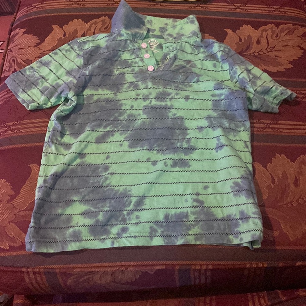 Tie dye green T-shirt, boys
